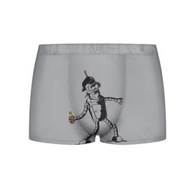 Мужские трусы 3D с принтом Futurama. Bender Banksy в городе Новоалтайск, 50% хлопок, 50% полиэстер | классическая посадка, на поясе мягкая тканевая резинка | bender | express | fry | futurama | future | leela | philip | planet | turanga | zoidberg | бендер | будущее | джей | зойдберг | лила | родригес | сгибальщик | туранга | филип | фрай | футурама