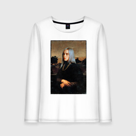 Женский лонгслив хлопок с принтом Billie Eilish Mona Lisa в городе Новоалтайск, 100% хлопок |  | at | billie | don’t | eilish | electronic | eyes | me | music | ocean | pirate | smile | synthpop | usa | айлиш | билли | музыка | пайрэт | синти поп | сша | электронная | электропоп
