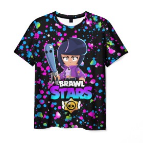 Мужская футболка 3D с принтом BRAWL STARS BIBI в городе Новоалтайск, 100% полиэфир | прямой крой, круглый вырез горловины, длина до линии бедер | brawl stars | crow | leon | leon shark | leon werewolf | sally leon | shark | stars | werewolf | акула | берли | ворон | леон | леон акула | оборотень | оборотень леон | спайк | эль примо