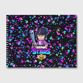 Альбом для рисования с принтом BRAWL STARS BIBI в городе Новоалтайск, 100% бумага
 | матовая бумага, плотность 200 мг. | Тематика изображения на принте: brawl stars | crow | leon | leon shark | leon werewolf | sally leon | shark | stars | werewolf | акула | берли | ворон | леон | леон акула | оборотень | оборотень леон | спайк | эль примо