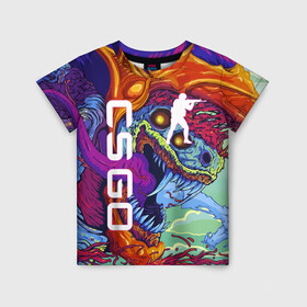 Детская футболка 3D с принтом CS GO HYPERBEAST | КС ГО ХАЙПЕРБИСТ в городе Новоалтайск, 100% гипоаллергенный полиэфир | прямой крой, круглый вырез горловины, длина до линии бедер, чуть спущенное плечо, ткань немного тянется | astralis | awp | counter strike | cs go | cs go global offensive | cs:go | faze clan | hyper beast | team liquid | астралис | кс го | тим ликвид | фейз клан | хайпер бист