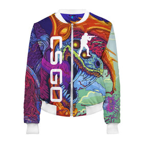 Женский бомбер 3D с принтом CS GO HYPERBEAST | КС ГО ХАЙПЕРБИСТ в городе Новоалтайск, 100% полиэстер | застегивается на молнию, по бокам два кармана без застежек, мягкие манжеты, по низу бомбера и на воротнике — эластичная резинка | astralis | awp | counter strike | cs go | cs go global offensive | cs:go | faze clan | hyper beast | team liquid | астралис | кс го | тим ликвид | фейз клан | хайпер бист