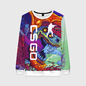 Женский свитшот 3D с принтом CS GO HYPERBEAST | КС ГО ХАЙПЕРБИСТ в городе Новоалтайск, 100% полиэстер с мягким внутренним слоем | круглый вырез горловины, мягкая резинка на манжетах и поясе, свободная посадка по фигуре | astralis | awp | counter strike | cs go | cs go global offensive | cs:go | faze clan | hyper beast | team liquid | астралис | кс го | тим ликвид | фейз клан | хайпер бист