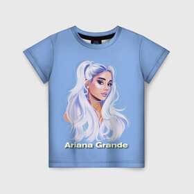 Детская футболка 3D с принтом Ariana Grande (Ариана Гранде) в городе Новоалтайск, 100% гипоаллергенный полиэфир | прямой крой, круглый вырез горловины, длина до линии бедер, чуть спущенное плечо, ткань немного тянется | ariana grande | актриса | американская певица | ариана | ариана гранде | гранде | девушка | музыка | певица | песни | продюсер
