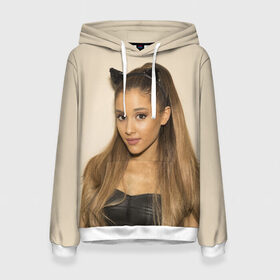 Женская толстовка 3D с принтом Ariana Grande (Ариана Гранде) в городе Новоалтайск, 100% полиэстер  | двухслойный капюшон со шнурком для регулировки, мягкие манжеты на рукавах и по низу толстовки, спереди карман-кенгуру с мягким внутренним слоем. | ariana grande | актриса | американская певица | ариана | ариана гранде | гранде | девушка | музыка | певица | песни | продюсер