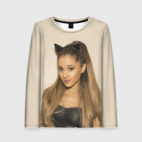 Женский лонгслив 3D с принтом Ariana Grande (Ариана Гранде) в городе Новоалтайск, 100% полиэстер | длинные рукава, круглый вырез горловины, полуприлегающий силуэт | ariana grande | актриса | американская певица | ариана | ариана гранде | гранде | девушка | музыка | певица | песни | продюсер