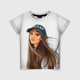 Детская футболка 3D с принтом Ariana Grande (Ариана Гранде) в городе Новоалтайск, 100% гипоаллергенный полиэфир | прямой крой, круглый вырез горловины, длина до линии бедер, чуть спущенное плечо, ткань немного тянется | ariana grande | актриса | американская певица | ариана | ариана гранде | гранде | девушка | музыка | певица | песни | продюсер