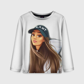 Детский лонгслив 3D с принтом Ariana Grande (Ариана Гранде) в городе Новоалтайск, 100% полиэстер | длинные рукава, круглый вырез горловины, полуприлегающий силуэт
 | ariana grande | актриса | американская певица | ариана | ариана гранде | гранде | девушка | музыка | певица | песни | продюсер