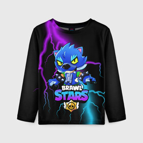 Детский лонгслив 3D с принтом Brawl Stars LEON в городе Новоалтайск, 100% полиэстер | длинные рукава, круглый вырез горловины, полуприлегающий силуэт
 | brawl | brawl stars | crow | leon | sally | shark | stars | акула | бравл | бравл старс | браво старс | игра | компьютерная | кров | леон | леон акула | онлайн | старс | шарк