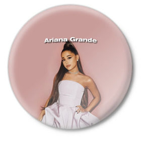 Значок с принтом Ariana Grande (Ариана Гранде) в городе Новоалтайск,  металл | круглая форма, металлическая застежка в виде булавки | ariana grande | актриса | американская певица | ариана | ариана гранде | гранде | девушка | музыка | певица | песни | продюсер