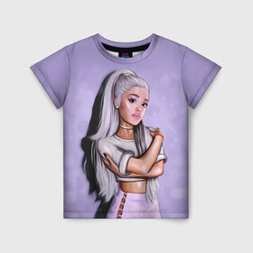 Детская футболка 3D с принтом Ariana Grande (Ариана Гранде) в городе Новоалтайск, 100% гипоаллергенный полиэфир | прямой крой, круглый вырез горловины, длина до линии бедер, чуть спущенное плечо, ткань немного тянется | ariana grande | актриса | американская певица | ариана | ариана гранде | гранде | девушка | музыка | певица | песни | продюсер