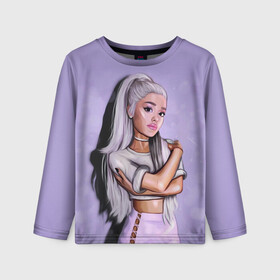 Детский лонгслив 3D с принтом Ariana Grande (Ариана Гранде) в городе Новоалтайск, 100% полиэстер | длинные рукава, круглый вырез горловины, полуприлегающий силуэт
 | ariana grande | актриса | американская певица | ариана | ариана гранде | гранде | девушка | музыка | певица | песни | продюсер