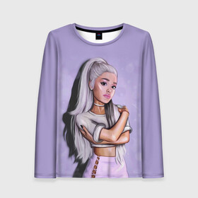 Женский лонгслив 3D с принтом Ariana Grande (Ариана Гранде) в городе Новоалтайск, 100% полиэстер | длинные рукава, круглый вырез горловины, полуприлегающий силуэт | ariana grande | актриса | американская певица | ариана | ариана гранде | гранде | девушка | музыка | певица | песни | продюсер