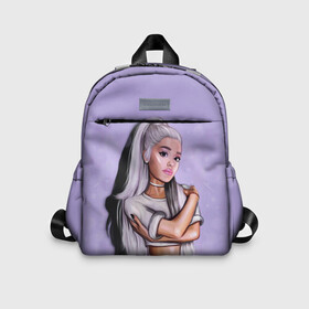 Детский рюкзак 3D с принтом Ariana Grande (Ариана Гранде) в городе Новоалтайск, 100% полиэстер | лямки с регулируемой длиной, сверху петелька, чтобы рюкзак можно было повесить на вешалку. Основное отделение закрывается на молнию, как и внешний карман. Внутри дополнительный карман. По бокам два дополнительных кармашка | ariana grande | актриса | американская певица | ариана | ариана гранде | гранде | девушка | музыка | певица | песни | продюсер