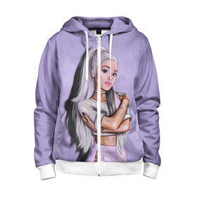 Детская толстовка 3D на молнии с принтом Ariana Grande (Ариана Гранде) в городе Новоалтайск, 100% полиэстер |  манжеты и пояс оформлены широкой мягкой резинкой, двухслойный капюшон со шнурком для регулировки, спереди карманы и застежка-молния
 | ariana grande | актриса | американская певица | ариана | ариана гранде | гранде | девушка | музыка | певица | песни | продюсер