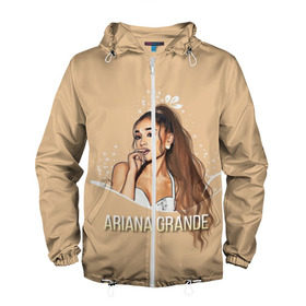 Мужская ветровка 3D с принтом Ariana Grande (Ариана Гранде) в городе Новоалтайск, 100% полиэстер | подол и капюшон оформлены резинкой с фиксаторами, два кармана без застежек по бокам, один потайной карман на груди | ariana grande | актриса | американская певица | ариана | ариана гранде | гранде | девушка | музыка | певица | песни | продюсер