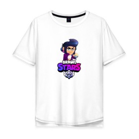 Мужская футболка хлопок Oversize с принтом BRAWL STARS:БИБИ в городе Новоалтайск, 100% хлопок | свободный крой, круглый ворот, “спинка” длиннее передней части | bibi | brawl stars | brock | bull | crow | dinomike | el primo | leon | mobile game | nita | poko | ricochet | stars | tara | бравл старс | ворон | леон | мобильные игры