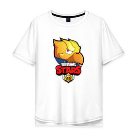 Мужская футболка хлопок Oversize с принтом BRAWL STARS:ВОРОН в городе Новоалтайск, 100% хлопок | свободный крой, круглый ворот, “спинка” длиннее передней части | bibi | brawl stars | brock | bull | crow | dinomike | el primo | leon | mobile game | nita | poko | ricochet | stars | tara | бравл старс | ворон | леон | мобильные игры