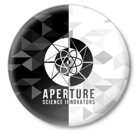Значок с принтом PORTAL 2 | ПОРТАЛ 2 в городе Новоалтайск,  металл | круглая форма, металлическая застежка в виде булавки | aperture laboratories | glados | half life | portal | portal 2 | valve | гладос | портал | портал 2 | халф лайф | челл