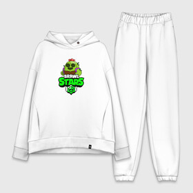 Женский костюм хлопок Oversize с принтом BRAWL STARS:СПАЙК в городе Новоалтайск,  |  | bibi | brawl stars | brock | bull | crow | dinomike | el primo | leon | mobile game | nita | poko | ricochet | stars | tara | бравл старс | ворон | леон | мобильные игры