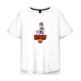 Мужская футболка хлопок Oversize с принтом BRAWL STARS:БАРЛИ в городе Новоалтайск, 100% хлопок | свободный крой, круглый ворот, “спинка” длиннее передней части | bibi | brawl stars | brock | bull | crow | dinomike | el primo | leon | mobile game | nita | poko | ricochet | stars | tara | бравл старс | ворон | леон | мобильные игры