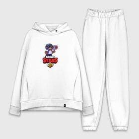 Женский костюм хлопок Oversize с принтом BRAWL STARS:БРОК в городе Новоалтайск,  |  | bibi | brawl stars | brock | bull | crow | dinomike | el primo | leon | mobile game | nita | poko | ricochet | stars | tara | бравл старс | ворон | леон | мобильные игры
