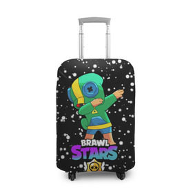 Чехол для чемодана 3D с принтом Brawl Stars Leon, Dab в городе Новоалтайск, 86% полиэфир, 14% спандекс | двустороннее нанесение принта, прорези для ручек и колес | brawl | computer | dab | dance | game | gesture | hero | leon | main | moba | stars | герой | главный | даб | драки | жест | звезды | игра | компьютерная | лев | моба | танец