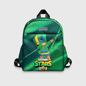 Детский рюкзак 3D с принтом Brawl Stars Leon, Dab в городе Новоалтайск, 100% полиэстер | лямки с регулируемой длиной, сверху петелька, чтобы рюкзак можно было повесить на вешалку. Основное отделение закрывается на молнию, как и внешний карман. Внутри дополнительный карман. По бокам два дополнительных кармашка | brawl | computer | dab | dance | game | gesture | hero | leon | main | moba | stars | герой | главный | даб | драки | жест | звезды | игра | компьютерная | лев | моба | танец