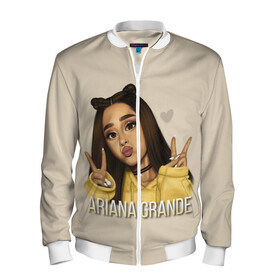 Мужской бомбер 3D с принтом Ariana Grande (Ариана Гранде) в городе Новоалтайск, 100% полиэстер | застегивается на молнию, по бокам два кармана без застежек, по низу бомбера и на воротнике - эластичная резинка | ariana grande | актриса | американская певица | ариана | ариана гранде | гранде | девушка | музыка | певица | песни | продюсер