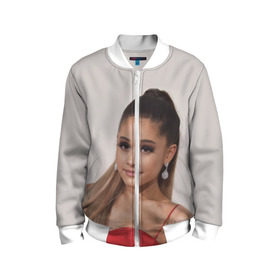 Детский бомбер 3D с принтом Ariana Grande (Ариана Гранде) в городе Новоалтайск, 100% полиэстер | застегивается на молнию, по бокам два кармана без застежек, мягкие манжеты, по низу бомбера и на воротнике — эластичная резинка | ariana grande | актриса | американская певица | ариана | ариана гранде | гранде | девушка | музыка | певица | песни | продюсер