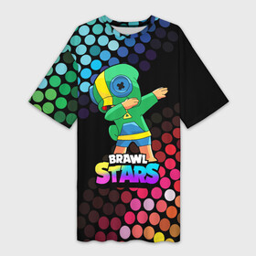 Платье-футболка 3D с принтом Brawl Stars Leon, Dab в городе Новоалтайск,  |  | brawl | computer | dab | dance | game | gesture | hero | leon | main | moba | stars | герой | главный | даб | драки | жест | звезды | игра | компьютерная | лев | моба | танец