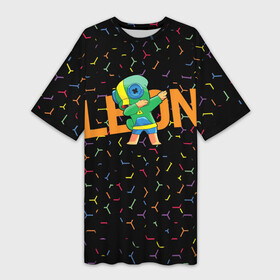 Платье-футболка 3D с принтом Brawl Stars Leon, Dab в городе Новоалтайск,  |  | brawl | computer | dab | dance | game | gesture | hero | leon | main | moba | stars | герой | главный | даб | драки | жест | звезды | игра | компьютерная | лев | моба | танец