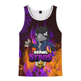 Мужская майка 3D с принтом Brawl Stars CROW в городе Новоалтайск, 100% полиэстер | круглая горловина, приталенный силуэт, длина до линии бедра. Пройма и горловина окантованы тонкой бейкой | brawl | brawl stars | crow | leon | sally | shark | stars | акула | бравл | бравл старс | браво старс | игра | компьютерная | кров | леон | леон акула | онлайн | старс | шарк