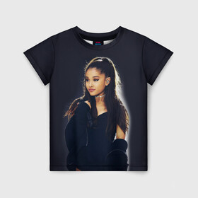 Детская футболка 3D с принтом Ariana Grande (Ариана Гранде) в городе Новоалтайск, 100% гипоаллергенный полиэфир | прямой крой, круглый вырез горловины, длина до линии бедер, чуть спущенное плечо, ткань немного тянется | ariana grande | актриса | американская певица | ариана | ариана гранде | гранде | девушка | музыка | певица | песни | продюсер