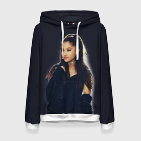 Женская толстовка 3D с принтом Ariana Grande (Ариана Гранде) в городе Новоалтайск, 100% полиэстер  | двухслойный капюшон со шнурком для регулировки, мягкие манжеты на рукавах и по низу толстовки, спереди карман-кенгуру с мягким внутренним слоем. | ariana grande | актриса | американская певица | ариана | ариана гранде | гранде | девушка | музыка | певица | песни | продюсер