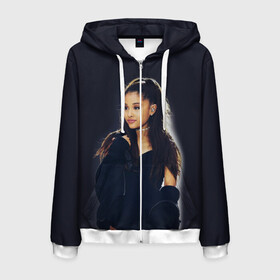 Мужская толстовка 3D на молнии с принтом Ariana Grande (Ариана Гранде) в городе Новоалтайск, 100% полиэстер | длина до линии бедра, манжеты и пояс оформлены мягкой тканевой резинкой, двухслойный капюшон со шнурком для регулировки, спереди молния, по бокам два кармана | ariana grande | актриса | американская певица | ариана | ариана гранде | гранде | девушка | музыка | певица | песни | продюсер