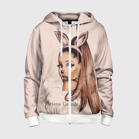 Детская толстовка 3D на молнии с принтом Ariana Grande (Ариана Гранде) в городе Новоалтайск, 100% полиэстер |  манжеты и пояс оформлены широкой мягкой резинкой, двухслойный капюшон со шнурком для регулировки, спереди карманы и застежка-молния
 | ariana grande | актриса | американская певица | ариана | ариана гранде | гранде | девушка | музыка | певица | песни | продюсер