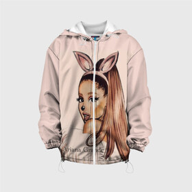 Детская куртка 3D с принтом Ariana Grande (Ариана Гранде) в городе Новоалтайск, 100% полиэстер | застежка — молния, подол и капюшон оформлены резинкой с фиксаторами, по бокам — два кармана без застежек, один потайной карман на груди, плотность верхнего слоя — 90 г/м2; плотность флисового подклада — 260 г/м2 | ariana grande | актриса | американская певица | ариана | ариана гранде | гранде | девушка | музыка | певица | песни | продюсер