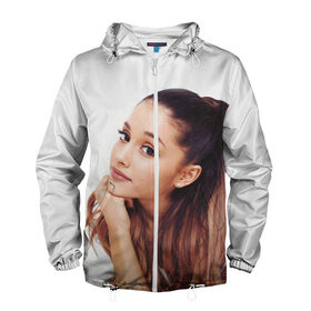 Мужская ветровка 3D с принтом Ariana Grande (Ариана Гранде) в городе Новоалтайск, 100% полиэстер | подол и капюшон оформлены резинкой с фиксаторами, два кармана без застежек по бокам, один потайной карман на груди | ariana grande | актриса | американская певица | ариана | ариана гранде | гранде | девушка | музыка | певица | песни | продюсер