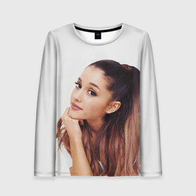 Женский лонгслив 3D с принтом Ariana Grande (Ариана Гранде) в городе Новоалтайск, 100% полиэстер | длинные рукава, круглый вырез горловины, полуприлегающий силуэт | ariana grande | актриса | американская певица | ариана | ариана гранде | гранде | девушка | музыка | певица | песни | продюсер