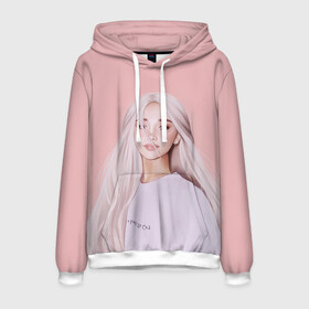 Мужская толстовка 3D с принтом Ariana Grande (Ариана Гранде) в городе Новоалтайск, 100% полиэстер | двухслойный капюшон со шнурком для регулировки, мягкие манжеты на рукавах и по низу толстовки, спереди карман-кенгуру с мягким внутренним слоем. | ariana grande | актриса | американская певица | ариана | ариана гранде | гранде | девушка | музыка | певица | песни | продюсер