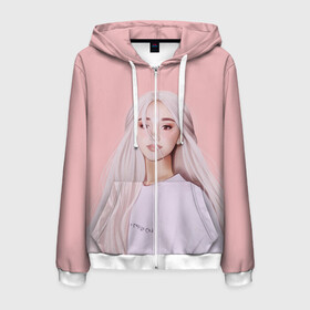Мужская толстовка 3D на молнии с принтом Ariana Grande (Ариана Гранде) в городе Новоалтайск, 100% полиэстер | длина до линии бедра, манжеты и пояс оформлены мягкой тканевой резинкой, двухслойный капюшон со шнурком для регулировки, спереди молния, по бокам два кармана | ariana grande | актриса | американская певица | ариана | ариана гранде | гранде | девушка | музыка | певица | песни | продюсер