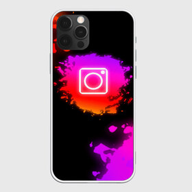 Чехол для iPhone 12 Pro Max с принтом Instagram в городе Новоалтайск, Силикон |  | instagram | брызги краски | инстаграм | краска | логотиб инстаграм | майки с логотипом инстаграм | майки с прикольными картинками | неон | неоновые майки | прикольные картинки | соц сети