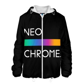 Мужская куртка 3D с принтом NEO CHROME в городе Новоалтайск, ткань верха — 100% полиэстер, подклад — флис | прямой крой, подол и капюшон оформлены резинкой с фиксаторами, два кармана без застежек по бокам, один большой потайной карман на груди. Карман на груди застегивается на липучку | rgb | контрастный | круг | металл | мудрость | мысль | надпись | палитра | радуга | радужный | символ | сфера | текст | фраза | цветной | яркий