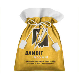 Подарочный 3D мешок с принтом Bandit (R6s) в городе Новоалтайск, 100% полиэстер | Размер: 29*39 см | Тематика изображения на принте: art | bandit | game | logo | rainbow | shooter | siege | six | ubisoft | арт | бандит | игра | игры | компьютерные | лого | оперативник | осада | персонаж | радуга 6 | шутер