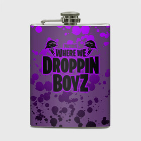 Фляга с принтом Droppin Boys в городе Новоалтайск, металлический корпус | емкость 0,22 л, размер 125 х 94 мм. Виниловая наклейка запечатывается полностью | Тематика изображения на принте: battle | fortnite | funny | kills | royale | save | season | the | twitch | world | битва | борьба | зомби | королевская | оружие | скины | стратегия | фортнайт