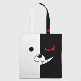 Шоппер 3D с принтом Monokuma в городе Новоалтайск, 100% полиэстер | Плотность: 200 г/м2; Размер: 34×35 см; Высота лямок: 30 см | anime | character | dangan ronpa | kawai | manga | аниме | анимэ | глаз | данганронпа | двухцветная | директор | злодей | из | изображение | кавай | крутой | лицо | манга | медведь | милый | мишка | на груди | необычный | нос