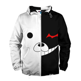 Мужская ветровка 3D с принтом Monokuma в городе Новоалтайск, 100% полиэстер | подол и капюшон оформлены резинкой с фиксаторами, два кармана без застежек по бокам, один потайной карман на груди | Тематика изображения на принте: anime | character | dangan ronpa | kawai | manga | аниме | анимэ | глаз | данганронпа | двухцветная | директор | злодей | из | изображение | кавай | крутой | лицо | манга | медведь | милый | мишка | на груди | необычный | нос