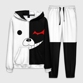 Мужской костюм 3D с принтом Monokuma в городе Новоалтайск, 100% полиэстер | Манжеты и пояс оформлены тканевой резинкой, двухслойный капюшон со шнурком для регулировки, карманы спереди | anime | character | dangan ronpa | kawai | manga | аниме | анимэ | глаз | данганронпа | двухцветная | директор | злодей | из | изображение | кавай | крутой | лицо | манга | медведь | милый | мишка | на груди | необычный | нос