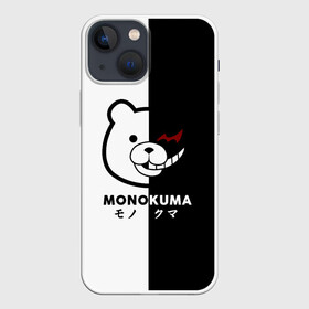 Чехол для iPhone 13 mini с принтом _Monokuma_ в городе Новоалтайск,  |  | anime | character | dangan ronpa | kawai | manga | аниме | анимэ | глаз | данганронпа | двухцветная | директор | злодей | из | изображение | кавай | крутой | лицо | манга | медведь | милый | мишка | на груди | необычный | нос